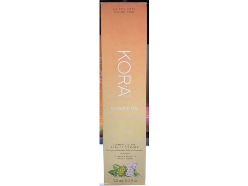 Kora Organics Turmeric Glow Foaming Cleanser, 5.07 fl oz/150 mL