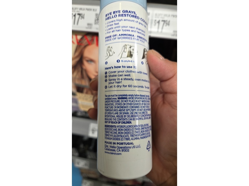 Clairol Root Touch-Up Color Refreshing Spray, Medium Brown Hair Color, 3.7 oz/105.4 g