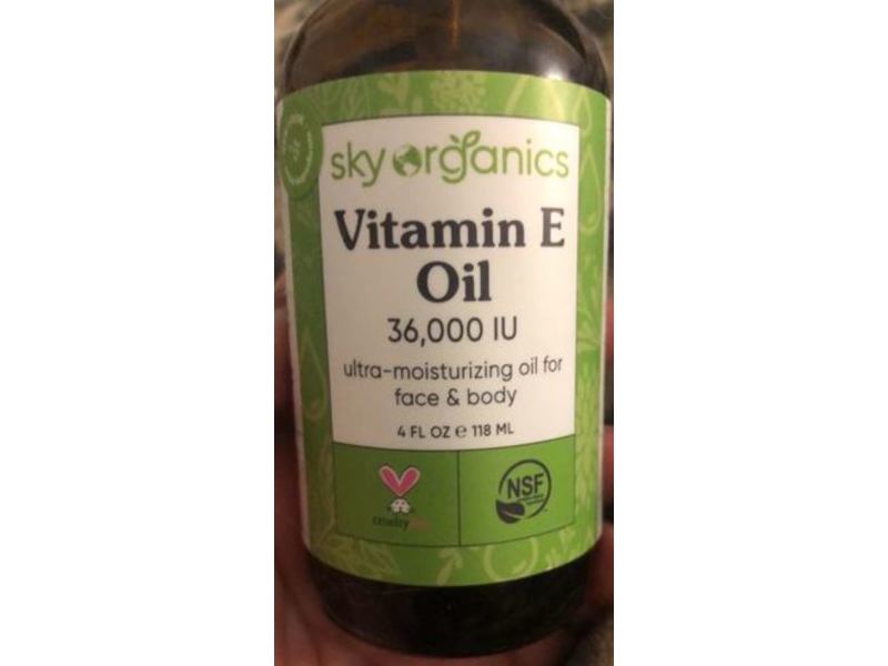 Sky Organics Vitamin E Oil, 36,000 IU, 4 fl oz/118 ml