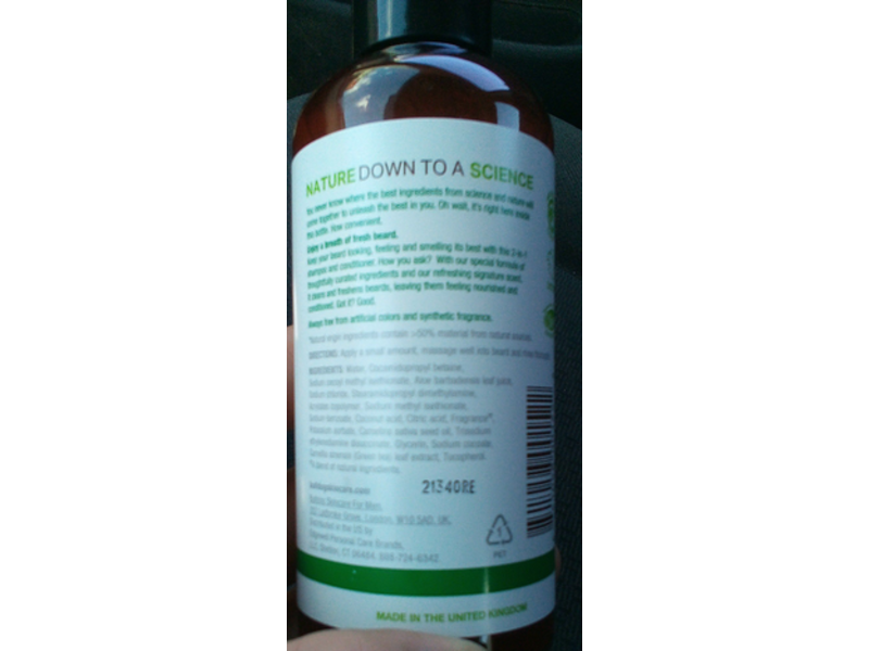 Bull Dog Original Beard Shampoo & Conditioner, + Aloe Vera, 6.7 fl oz/200 mL