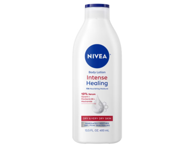 Nivea Intense Healing Body Lotion, Glycerin + Provitamin B5 + Niacinamide, 13.5 fl oz/400 mL