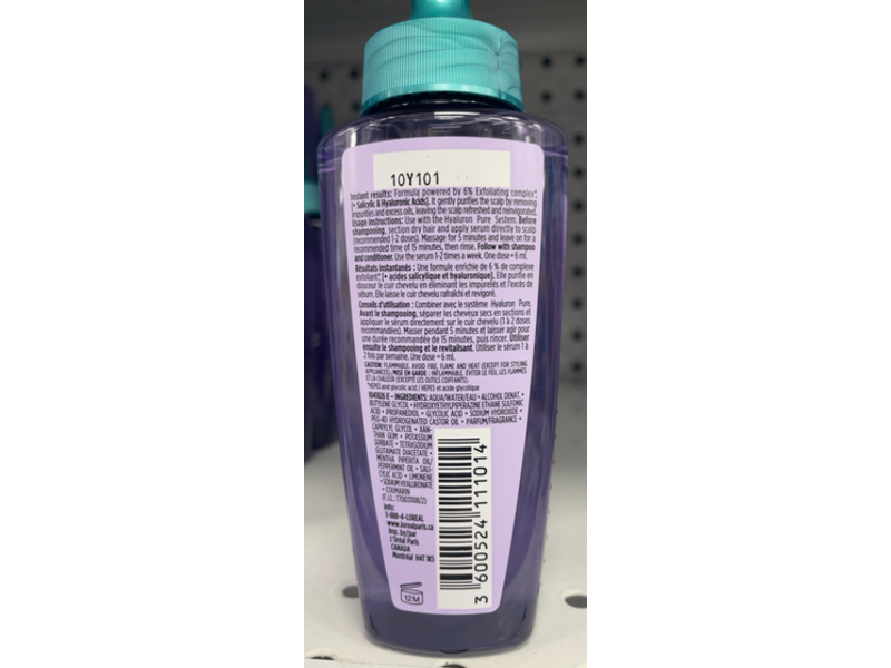 L'Oreal Paris Hair Expertise Hyaluron Pure Oil Erasing Treatment Serum, 102 mL