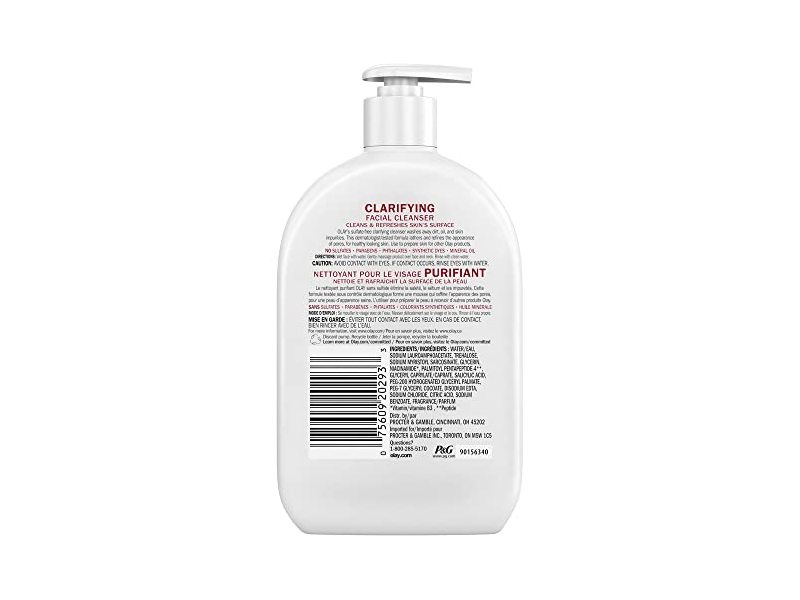 Olay Niacinamide + Peptide 24 Clarifying Face Wash, Sulfate-Free,16 fl oz/473 mL