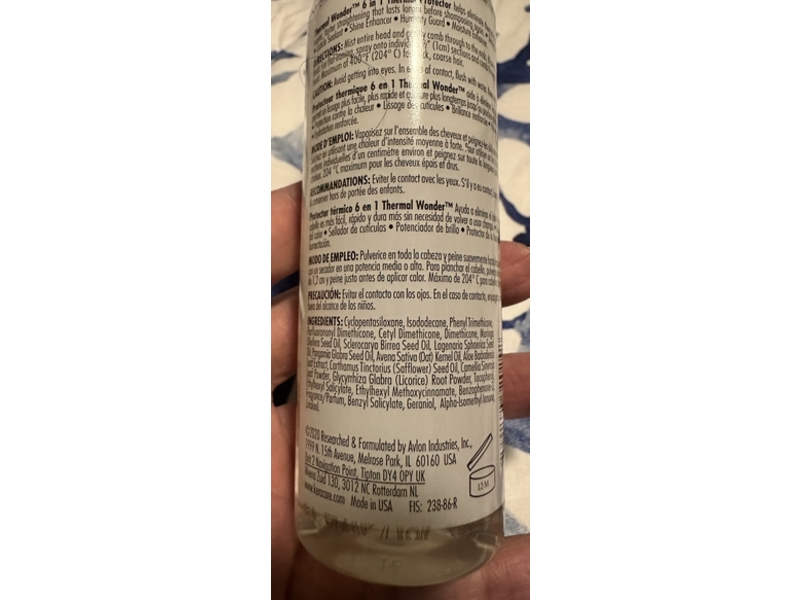 Keracare Thermal Wonder 6 In 1Thermal Protector, Moringa & Marula, 4 fl oz/120 mL