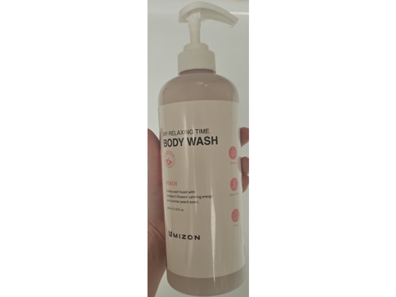 Mizon My Relaxing Time Body Wash, Peach, 27.05 fl oz/800 mL
