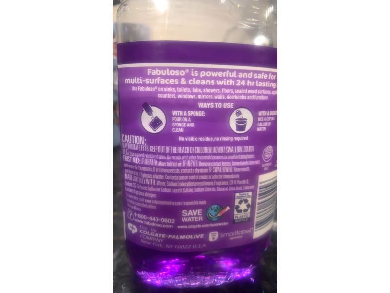 Fabuloso Multi-Purpose Cleaner, Lavender, 16.9 fl oz/500 mL, Pack Of 2
