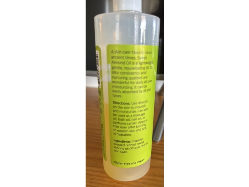 Uncle Harry's Natural Products Almond Oil, 16 fl oz/473 mL