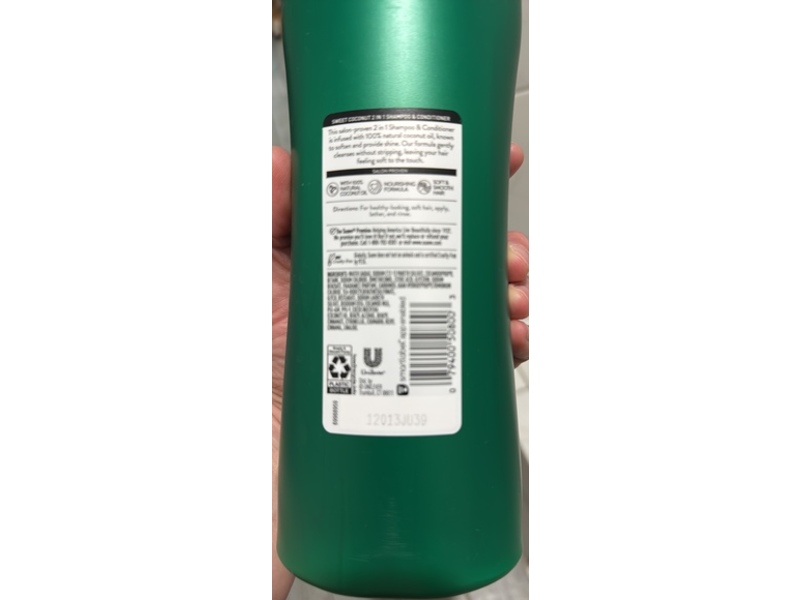 Suave 2-In-1 Shampoo & Conditioner, Sweet Coconut, 28 fl oz/828 mL, Pack Of 4