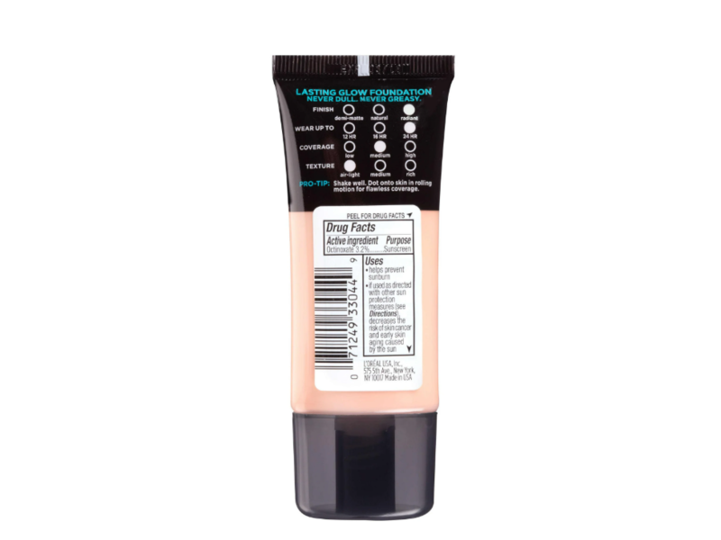 Loreal Paris Infallible Pro-Glow Foundation, 201 Classic Ivory, Normal/Dry Skin, 1 fl oz/30 mL