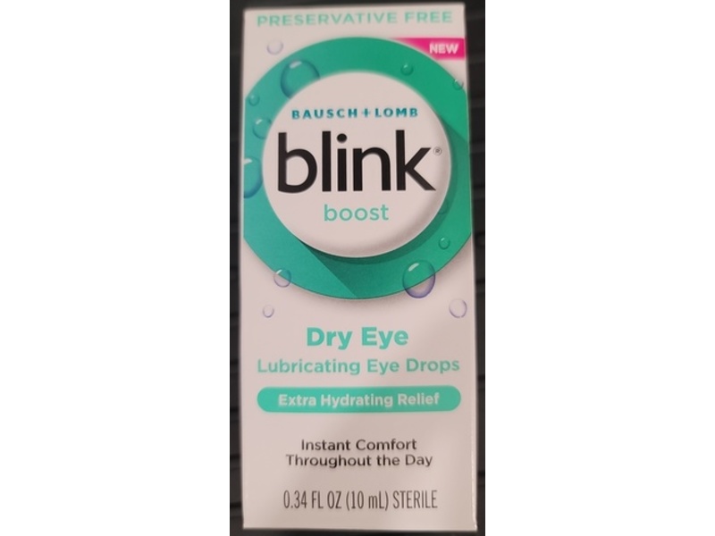 Blink Boost Dry Eye Lubricating Eye Drops, Extra Hydrating Relief, 0.34 fl oz/10 mL