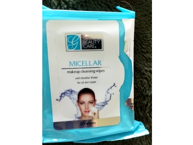 Global Beauty Care Micellar Makeup Cleansing Wipes, 30 Count