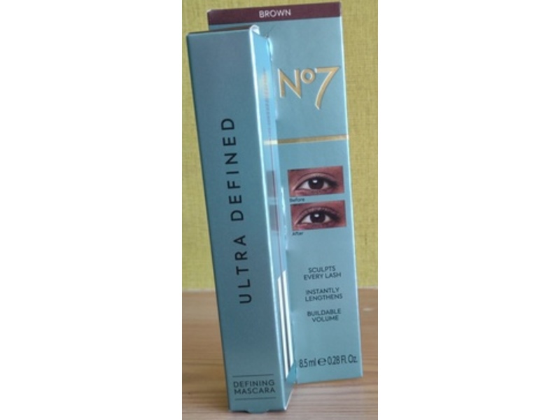 No7 Ultra Defined Defining Mascara, Brown, 0.28 fl oz/8.5 mL
