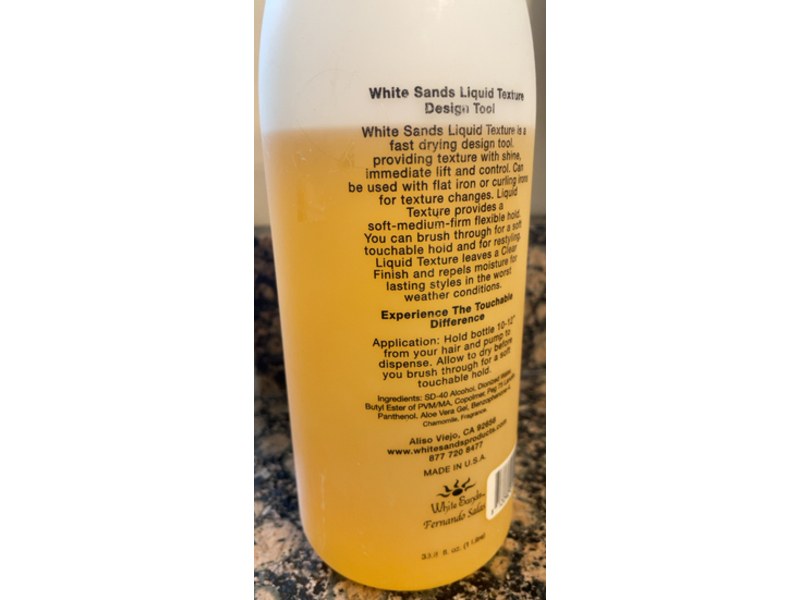 White Sands Liquid Texture Firm Hold Hairspray, Root Boost, Flat Ironing, 33.8 oz/1 L