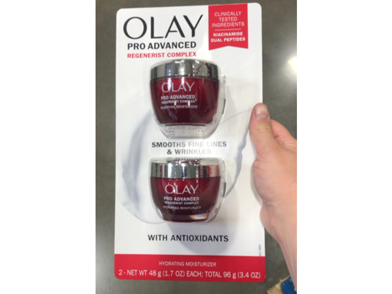 Olay Pro Advanced Hydrating Moisturizer, Antioxidants, 1.7 oz/48 g, Pack Of 2