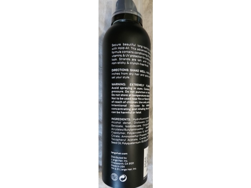 l'ange Hold-All Medium Working Hairspray, 8 oz/227 g