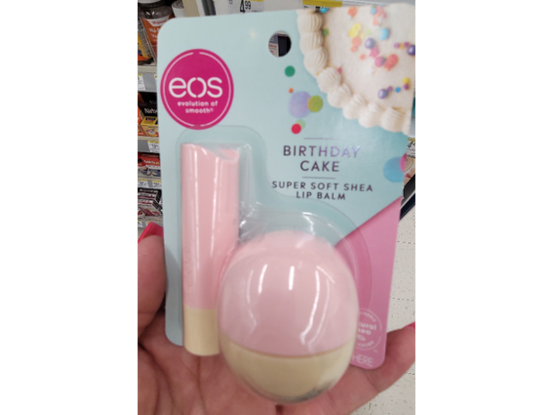 Eos Super Soft Shea Lip Balm, Birthday Cake, 0.25 oz/7 g