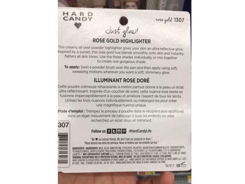 Hard Candy Just Glow Highlighter, 1307 Rose Gold, 0.25 oz/7 g