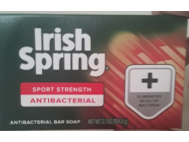 Irish Spring Aport Strength Antibacterial Bar Soap, 3.7 oz/104.8 g