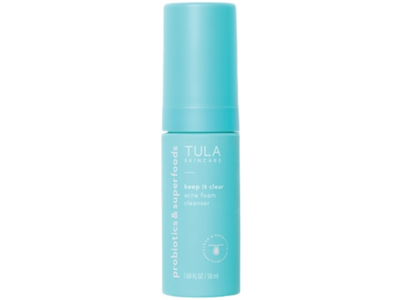 Tula Skincare Keep It Clear Acne Foam Cleanser, 1.69 fl oz/50 mL