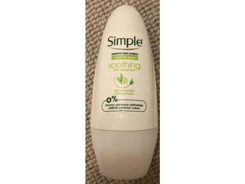 Simple Kind To Skin Soothing Anti-Perspirant,50 ml