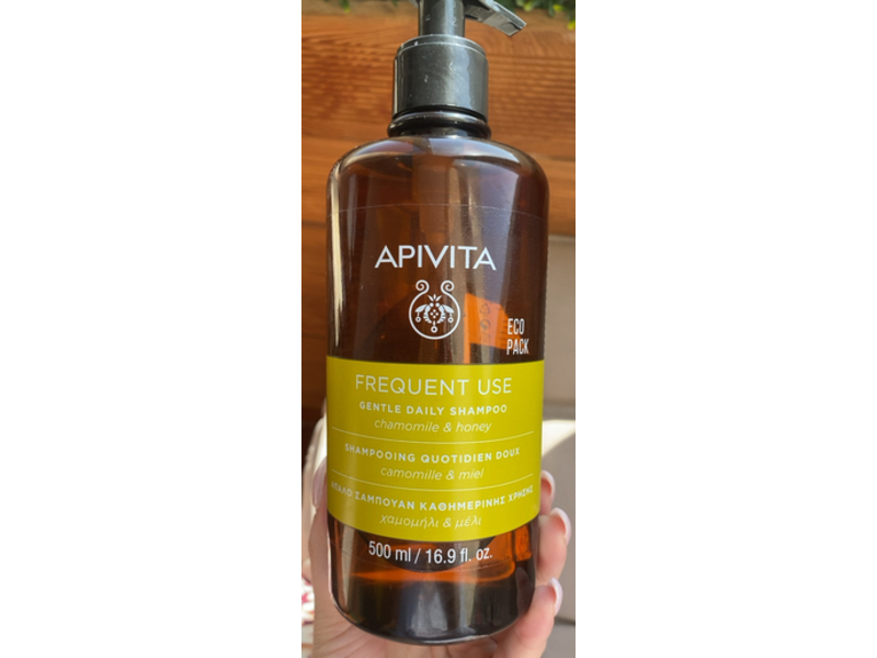 Apivita Frequent Use Gentle Daily Shampoo, Chamomile & Honey, 16.9 fl oz/500mL