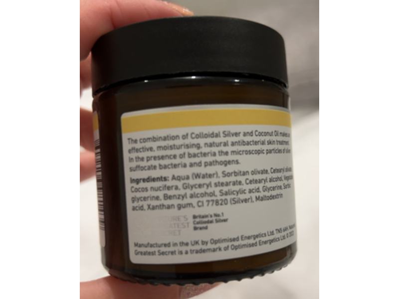 Nature's Greatest Secret Premium Quality Colloidal Silver Cream, 100 g