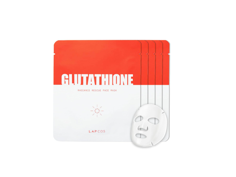 Lapcos Radiance Rescue Face Mask, Glutathione, 0.91 oz/26 g, Pack Of 5