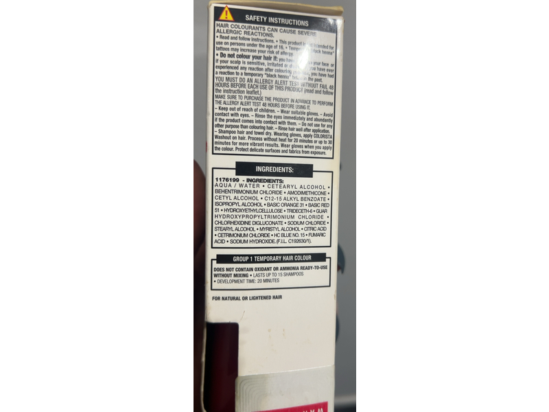 L'oreal Paris Colorista Washout Hair Colour, Redhair, 80 mL