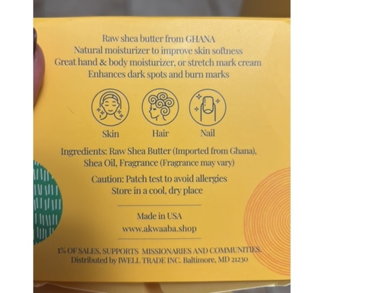 Akwaaba Whipped Shea Butter, Pink Sugar, 12 oz/340 g