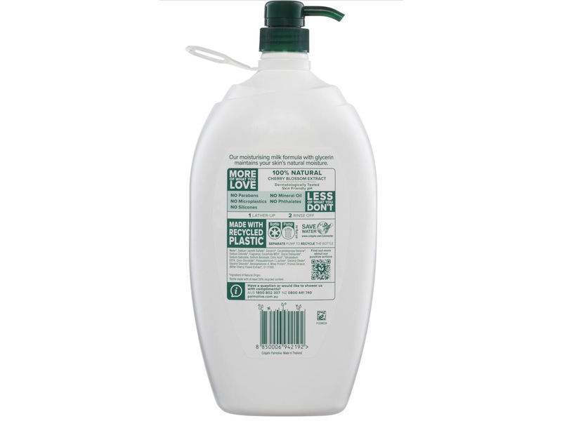 Palmolive Naturals Moisturising Milk Body Wash, Cherry Blossom, 1.8 L