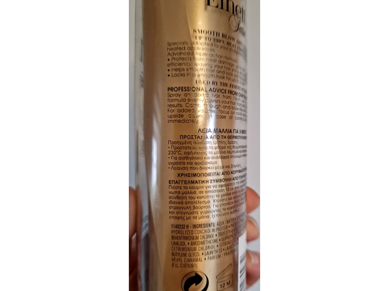 L'Oreal Paris Elnett Satin Heat Protect Styling Spray, 170 mL