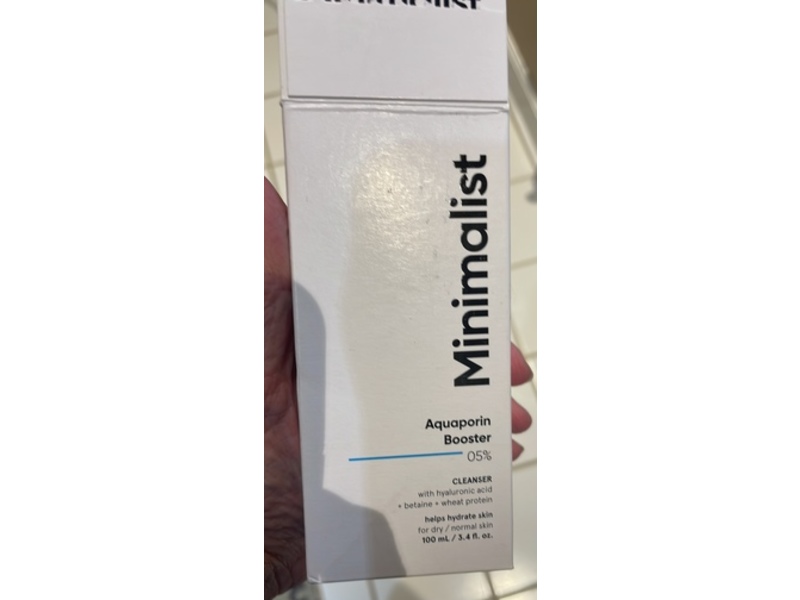 Minimalist Aquaporin Booster 5% Cleanser, 3.4 fl oz/100 mL