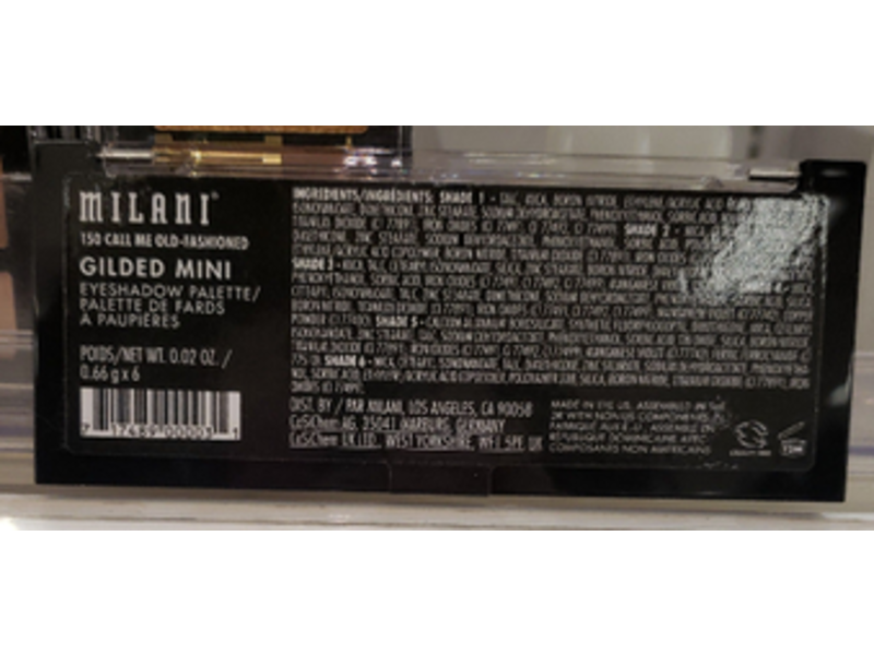 Milani Gilded Mini Eyeshadow Palette, 150 Call Me Old Fashioned, 0.02 oz/0.66 g