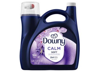 Downy Calm 2in1 Soft + Scent Fabric Softener, Lavender & Vanilla Bean, 164 Loads, 111 fl oz/3.28 L