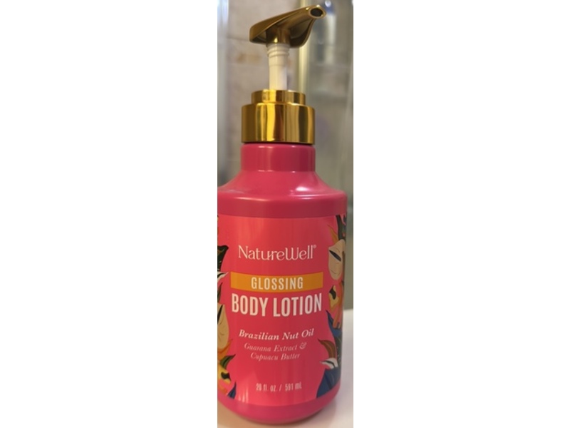 NatureWell Glossing Body Lotion, Brazilian Nut Oil, 20 fl oz/591 mL.