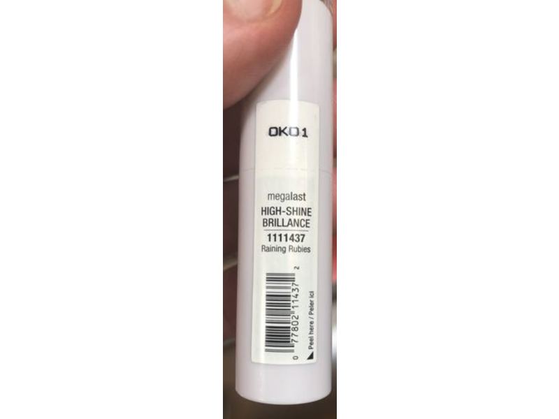 Wet N Wild Megalast High-Shine Brilliance Lip Color, Raining Rubies, 0.11 oz