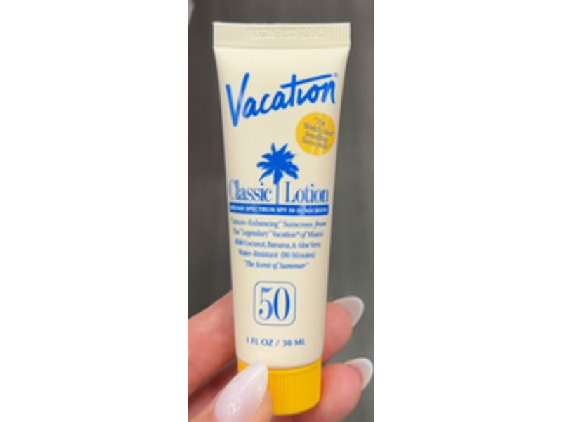 Vacation Classic Sunscreen Lotion, SPF 50, 1 fl oz/30 mL