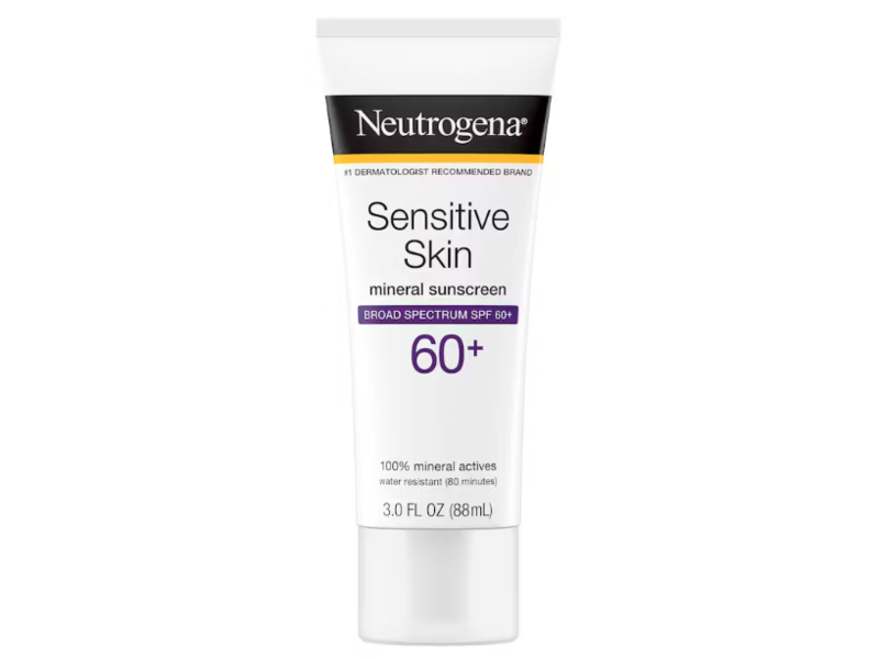 Neutrogena Sensitive Skin Mineral Sunscreen, SPF 60+, 3 fl oz