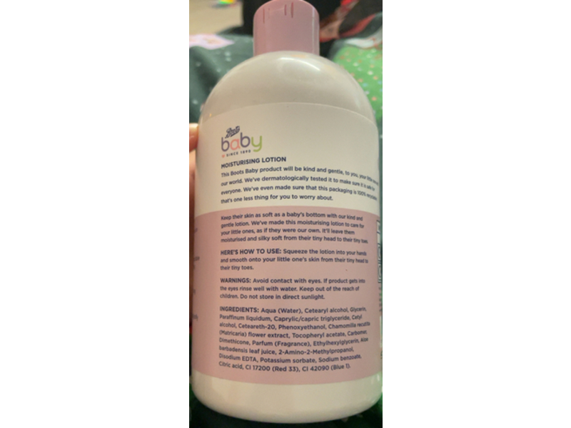 Boots Baby Moisturising Lotion, 500 mL/16.9 fl oz