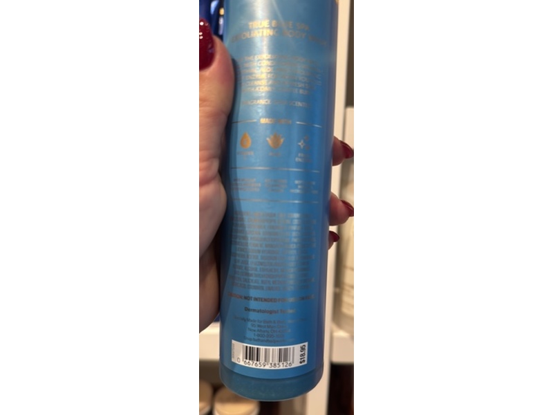 Bath & Body Works True Blue SPA Exfoliating Body Wash, Vitamin E, 11.3 oz/320 g