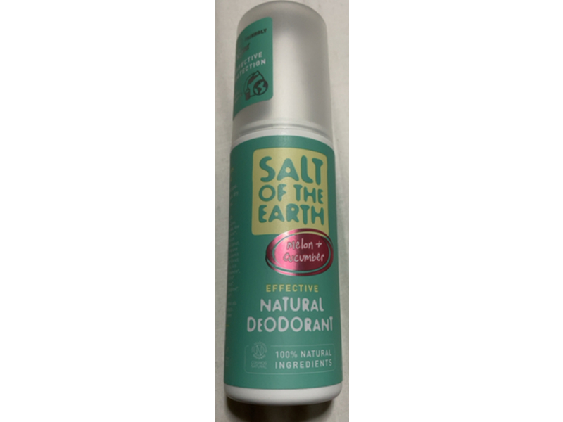Salt Of The Earth Effective Natural Deodorant, Melon + Cucumber, Refill, Reuse, 100 mL