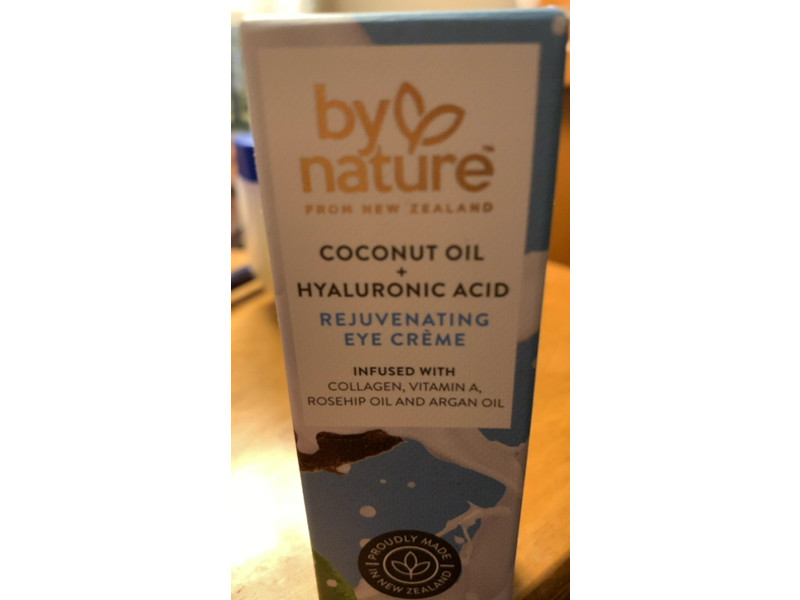 By Nature Rejuvenating Eye Creme, Coconut Oil + Hyaluronic Acid, 15 g
