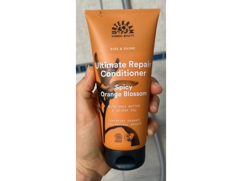 Urtekram Nordic Beauty Ultimate Repair Conditioner, Spicy Orange Blossom, Shea Butter & Jojoba Oil, 6 fl oz/180 mL