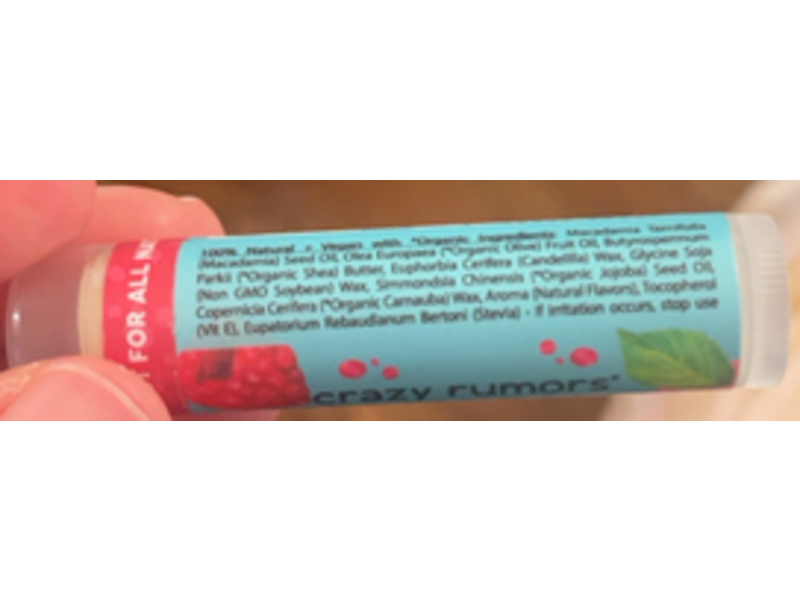 Crazy Rumors Lip Balm, Raspberry Sorbet, 0.15 oz/4.4 mL