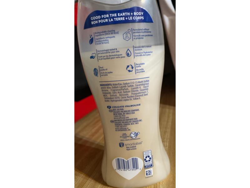 Softsoap Creamy Moisturizing Body Wash, Vanilla & Jojoba Oil, 20 fl oz/591 mL, Pack Of 4