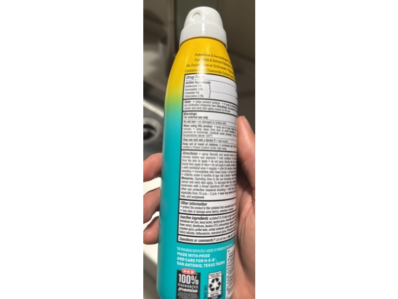 H.E.B Kids Sunscreen Lotion Spray, SPF 50, 6.3 oz/178 g