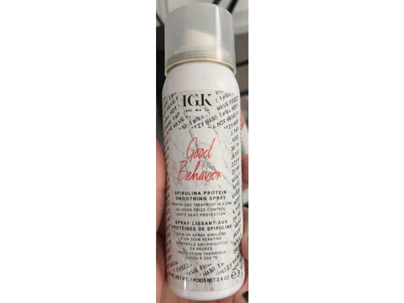 Igk Good Behavior Spirulina Protein Smoothing Spray, 2.4 oz/80 mL