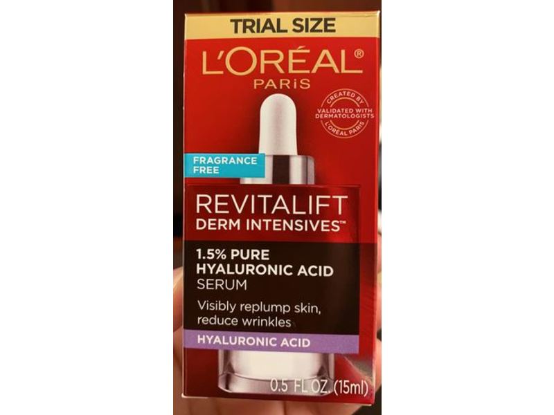 L'Oreal Paris Revitalift 1.5% Hyaluronic Acid Serum, Fragrance Free, 0.5 fl oz