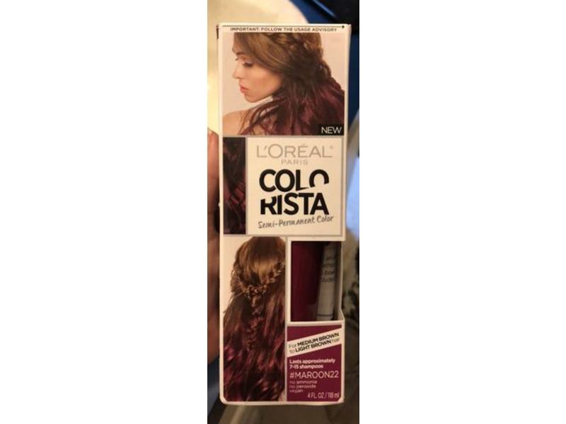 L'Oreal Paris Colo Rista Semi-Permanent Color, Maroon 22, 4 fl oz/118 mL