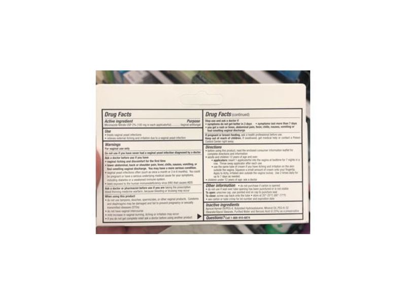 Up & Up 7-Day Treatment Miconazole 7, Vaginal Antifugal, 1.5 oz/45 g, 7 Count